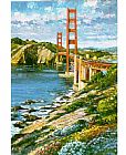 Gate Canvas Paintings - Golden gate